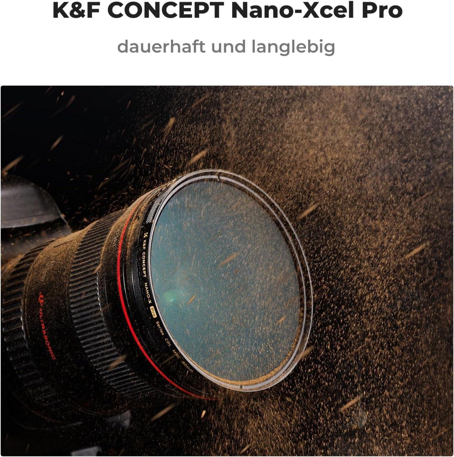 K&F Concept 43mm CPL Polfilter Zirkular Ultra Slim Optisches Glas HD Nikon Canon Sony Fujifilm Objektiv