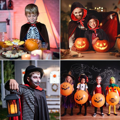 Halloween Vampir Umhang Skelett Handschuhe Maske Kinder Kostüm