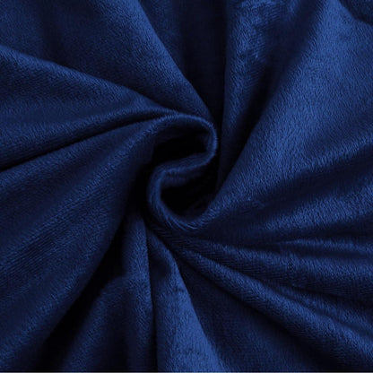 Warme Fleece Bettwäsche Set 135x200cm Blau Marine Grau
