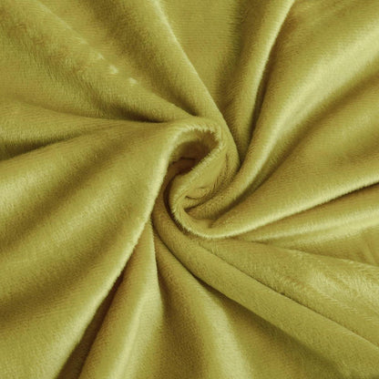 Flauschige Fleece Bettwäsche 135x200 - Gelb Grau 4-teilig