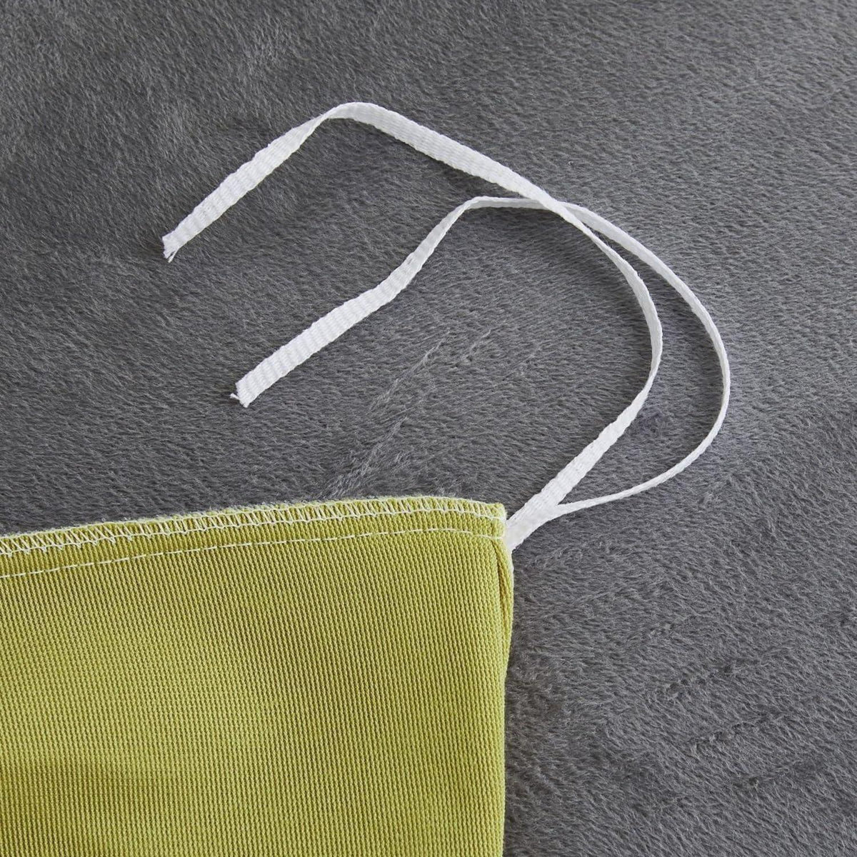 Flauschige Fleece Bettwäsche 135x200 - Gelb Grau 4-teilig