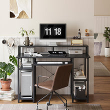 CubiCubi Computertisch 120 cm mit Regalen und