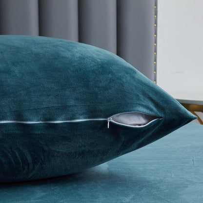 Kuschelige Coral Fleece Bettwäsche Set 135x200cm Blau