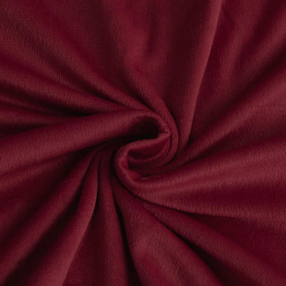 Kuschelige Coral Fleece Bettwäsche Set 135x200cm Rot/Weinrot/Grau