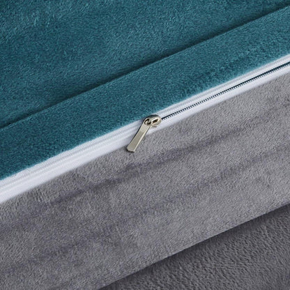 Winter Bettwäsche Fleece 220x240cm - Weich & Kuschelig in Blau, Grau, Hellblau