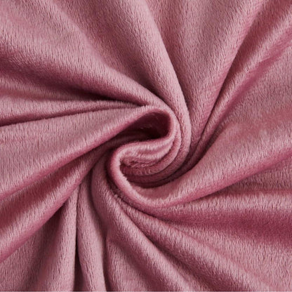 Flauschige Fleece Bettwäsche Set 135x200 Rosa Altrosa Grau