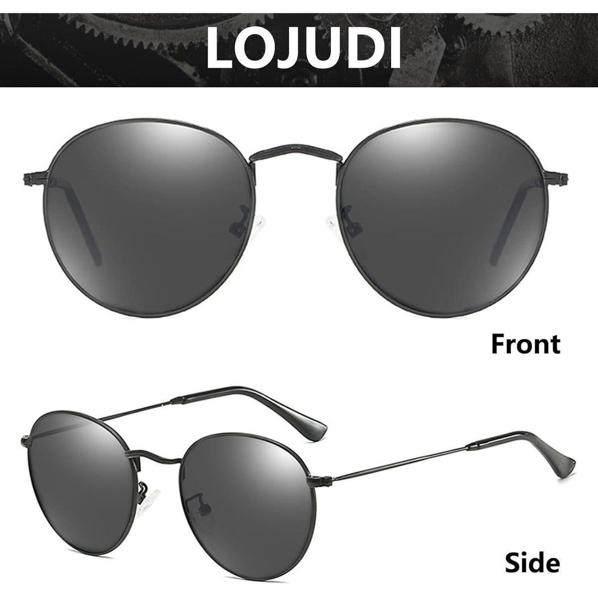 Retro Sonnenbrille polarisiert Herren Damen Rund UV400