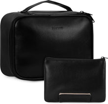 Narwey Reise Kosmetiktasche Damen Make-up Organizer Schwarz