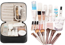 Narwey Reise Kosmetiktasche Damen PU Leder Organizer Make-up