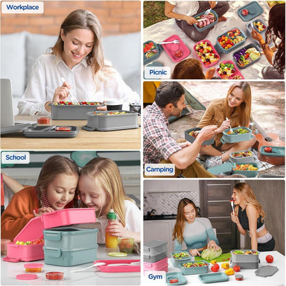WayEee Lunchbox 2130ml BPA Frei Auslaufsicher Büro Schule
