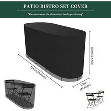 Gartenmöbel Abdeckung Wasserdicht 124x63x80cm – Schutzhülle Bistro Set