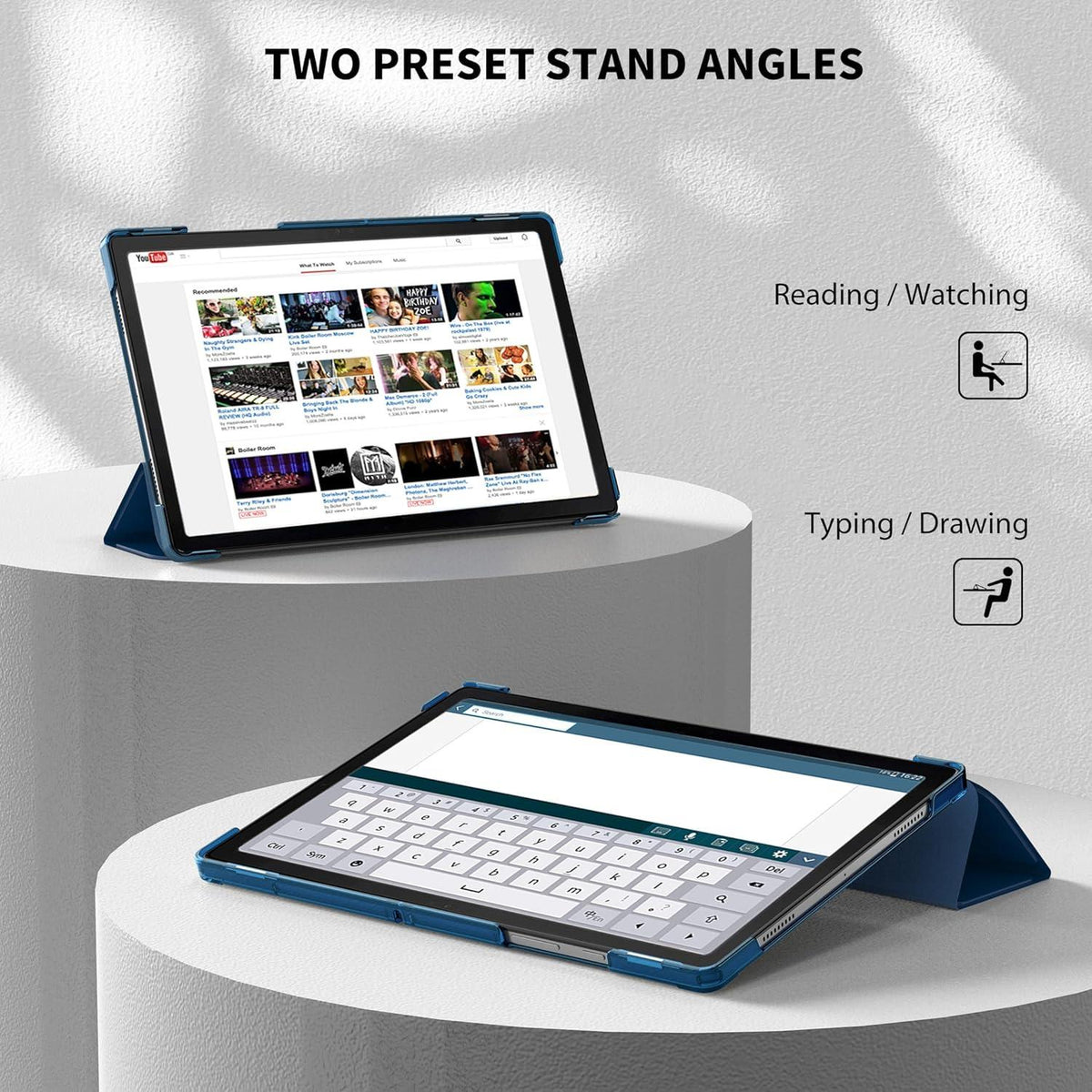 Tablet Hülle Meerblau Ultra Dünn Standfunktion Samsung Galaxy Tab A8