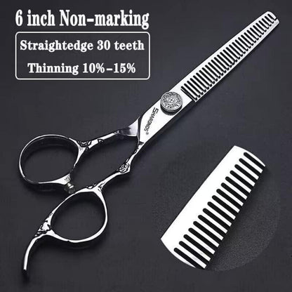 7-Zoll Friseurschere Rosenmuster – Japanisches Edelstahl-Set