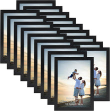 18er Bilderrahmen Set für Wand und Tisch, Schwarz 13x18 cm