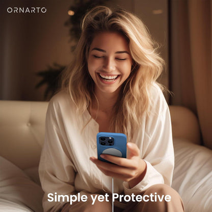 Magnetische Silikon Hülle für iPhone 15 Pro 6.1 Zoll Blau
