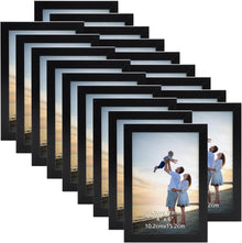 18er Set Bilderrahmen 10x15 cm für Wand und Tisch Schwarz