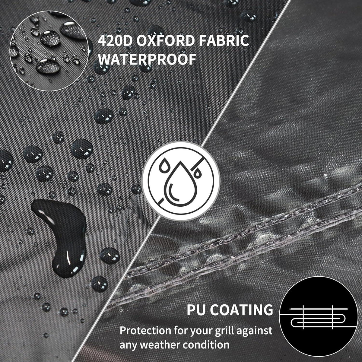 Funshot Grillabdeckung Gasgrill 420D Oxford-Stoff Wasserdicht