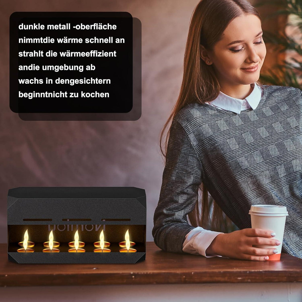 Teelichtofen Metall für 10 Teelichthalter - Hohe Sicherheit & einzigartiges