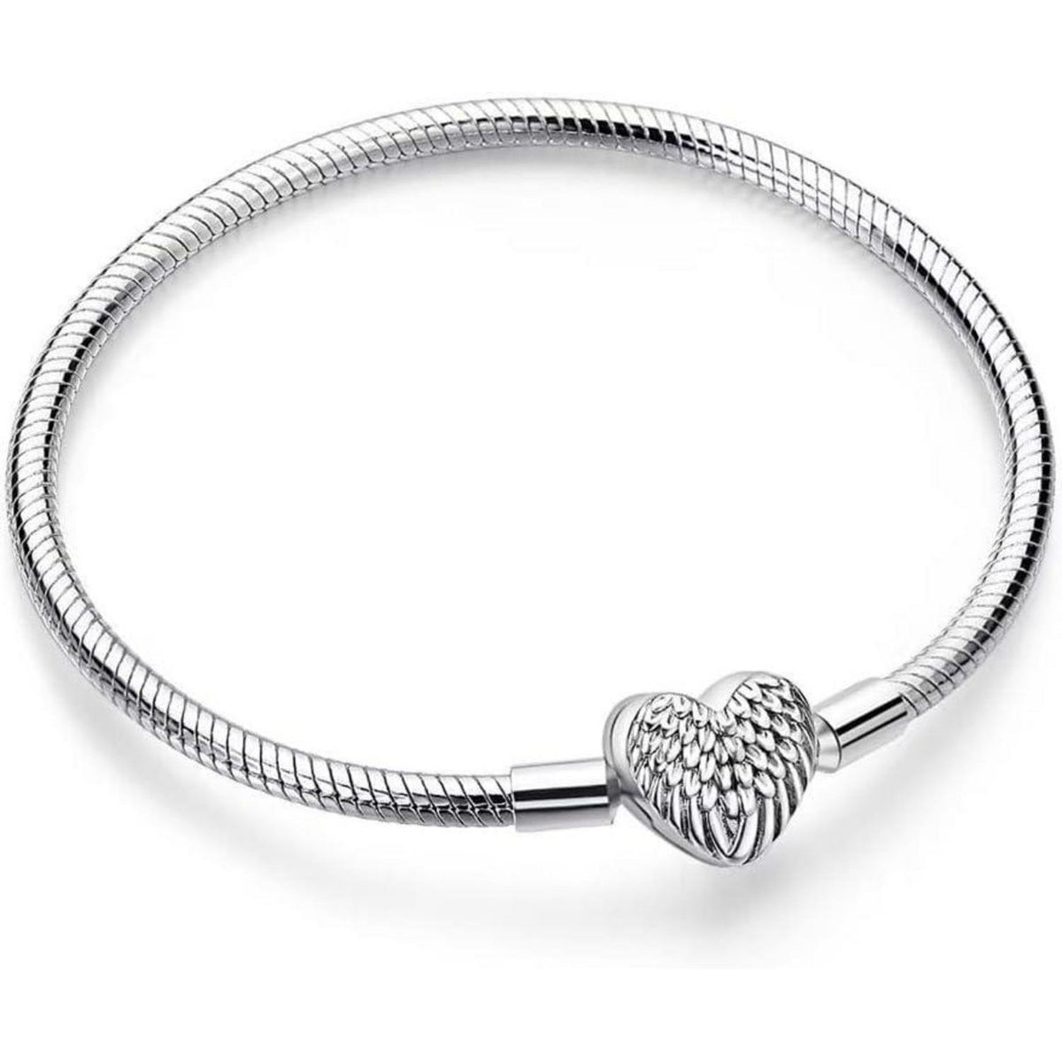 925 Sterling Silber Schlangen Gliederarmband mit Kugelverschluss, Damen Charm Armband