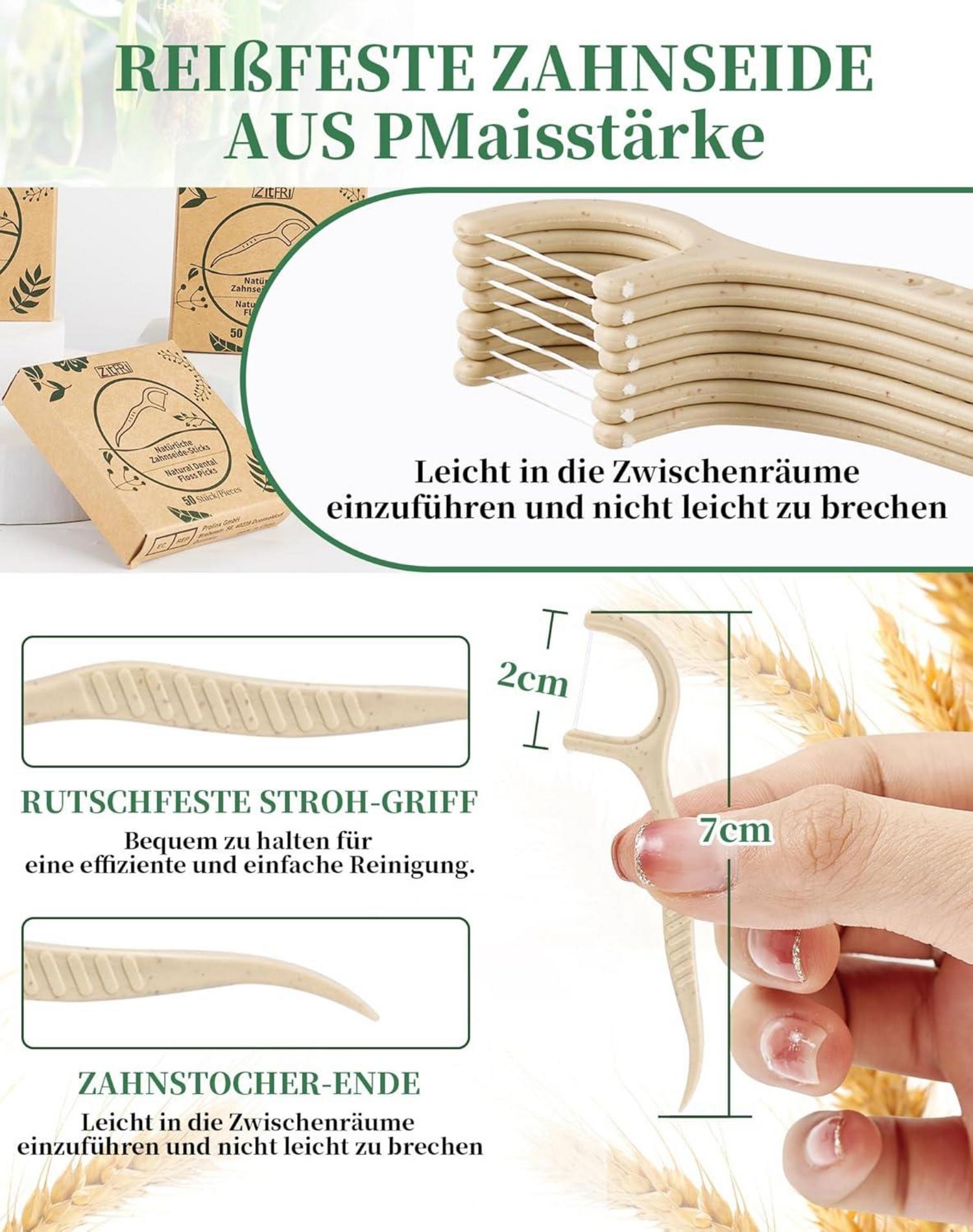 Zahnseide Sticks Nachhaltige Dental Floss Zahnseidesticks Natur