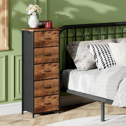 Somdot Kommode mit 5 Stoffschubladen – Schlafzimmer & Wohnzimmer