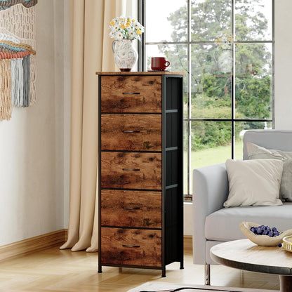 Somdot Kommode mit 5 Stoffschubladen – Schlafzimmer & Wohnzimmer