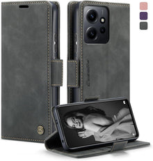 Handyhülle Xiaomi Redmi Note 12 4G Premium Leder Klapphülle RFID