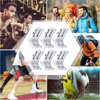 6 Paare Anti-Rutsch Fußball Sportsocken 39-46 Grip Fussballsocken für