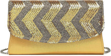 Party Pailletten Clutch Damen Kettentasche Schultertasche