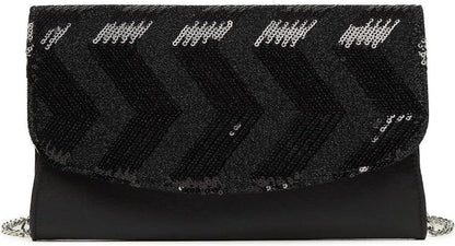 Clutch Damen Kettentasche Brieftasche Umhängetasche Party Pailletten