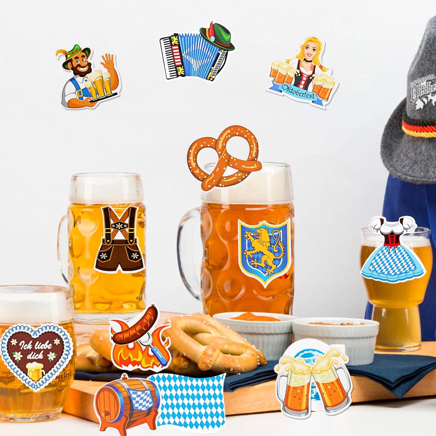 Oktoberfest Papier Konfetti Dirndl Lederhose Bier Brezel Streudeko