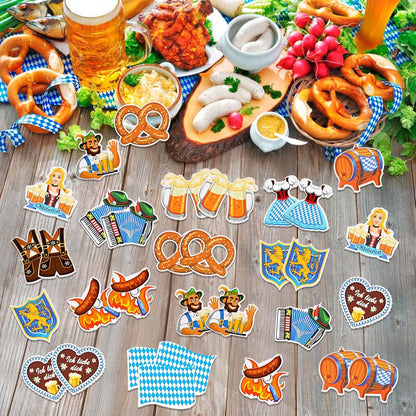 Oktoberfest Papier Konfetti Streudeko Bayrische Wiesn Deko 36 Stück