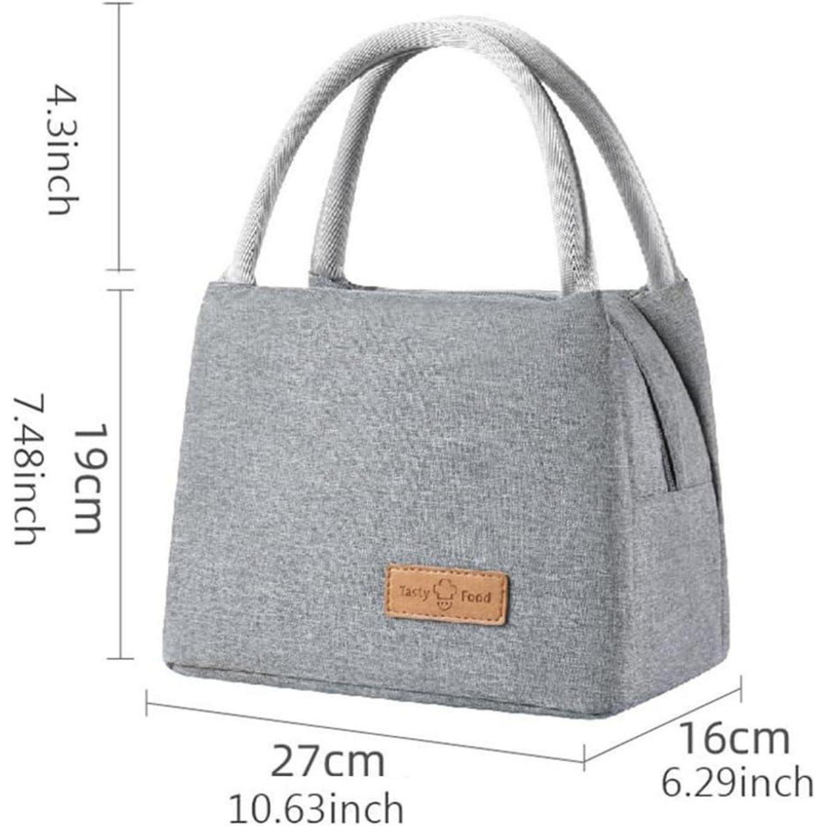 Isolierte Kühltasche für Lunch & Picknick – 8L, Grau