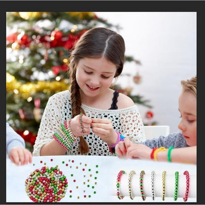 Weihnachts Bastelset 1200 Perlen für Kinder – DIY Schmuck & Deko