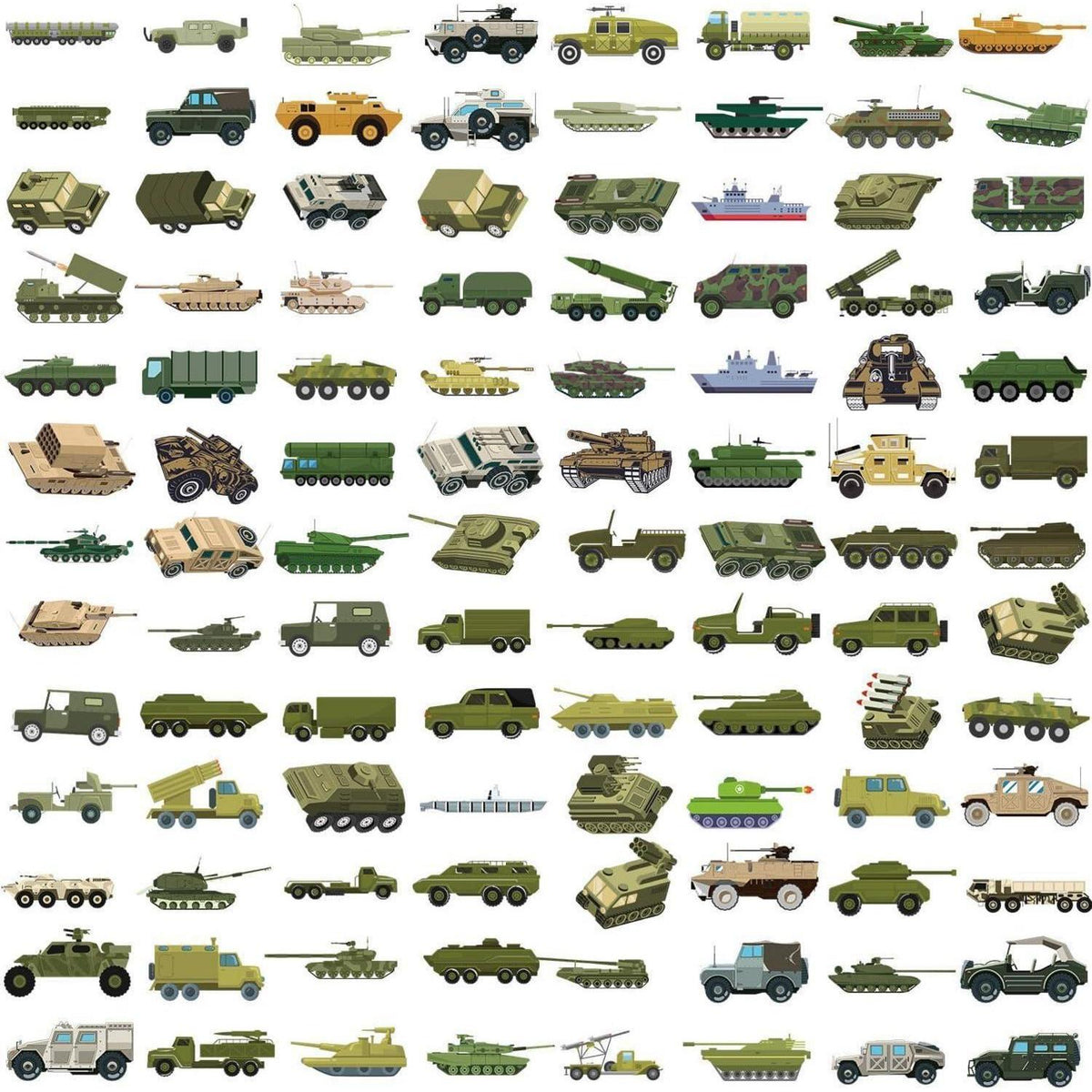 Militärische Aufkleber Set – 100 Taktische Sticker für Auto & Laptop