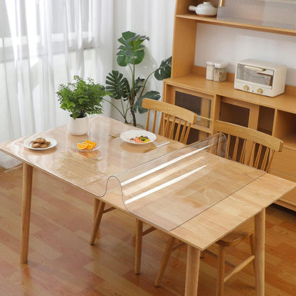 Transparente Tischfolie 100x230cm | 2mm PVC Tischdecke Rechteck