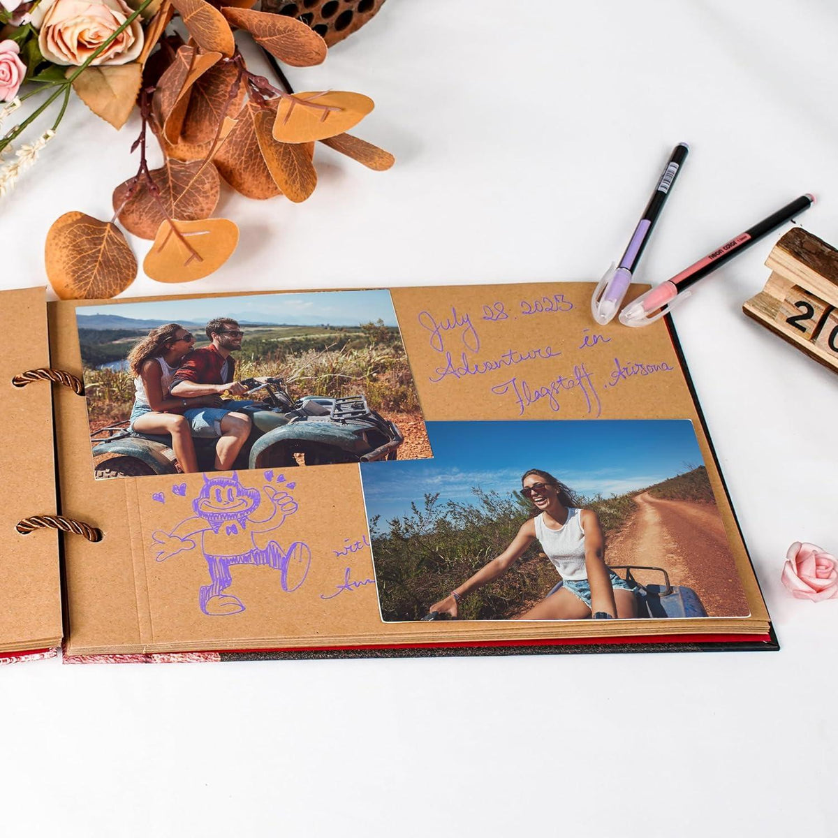 Fotoalbum Scrapbook für Reisen Hochzeit Valentinstag Weihnachten Baby Shower 40 Seiten