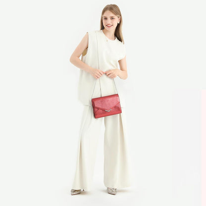 Miss Lulu Clutch mit Kette, Abendtasche Rot