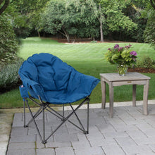 Übergroßer Campingstuhl Moonchair Faltbar Outdoor Dunkelblau