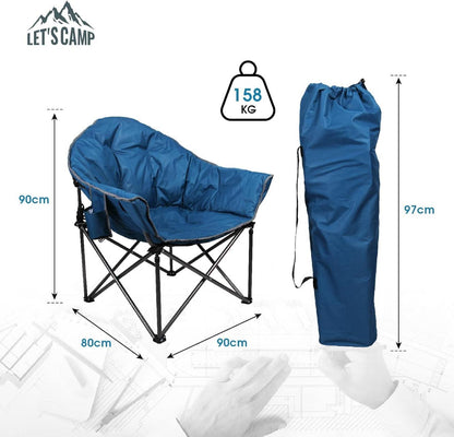Übergroßer Campingstuhl Moonchair Faltbar Oxford Gewebe Kühltasche