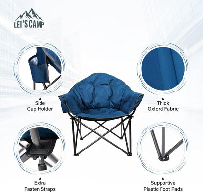Übergroßer Campingstuhl Moonchair Faltbar Oxford Gewebe Kühltasche