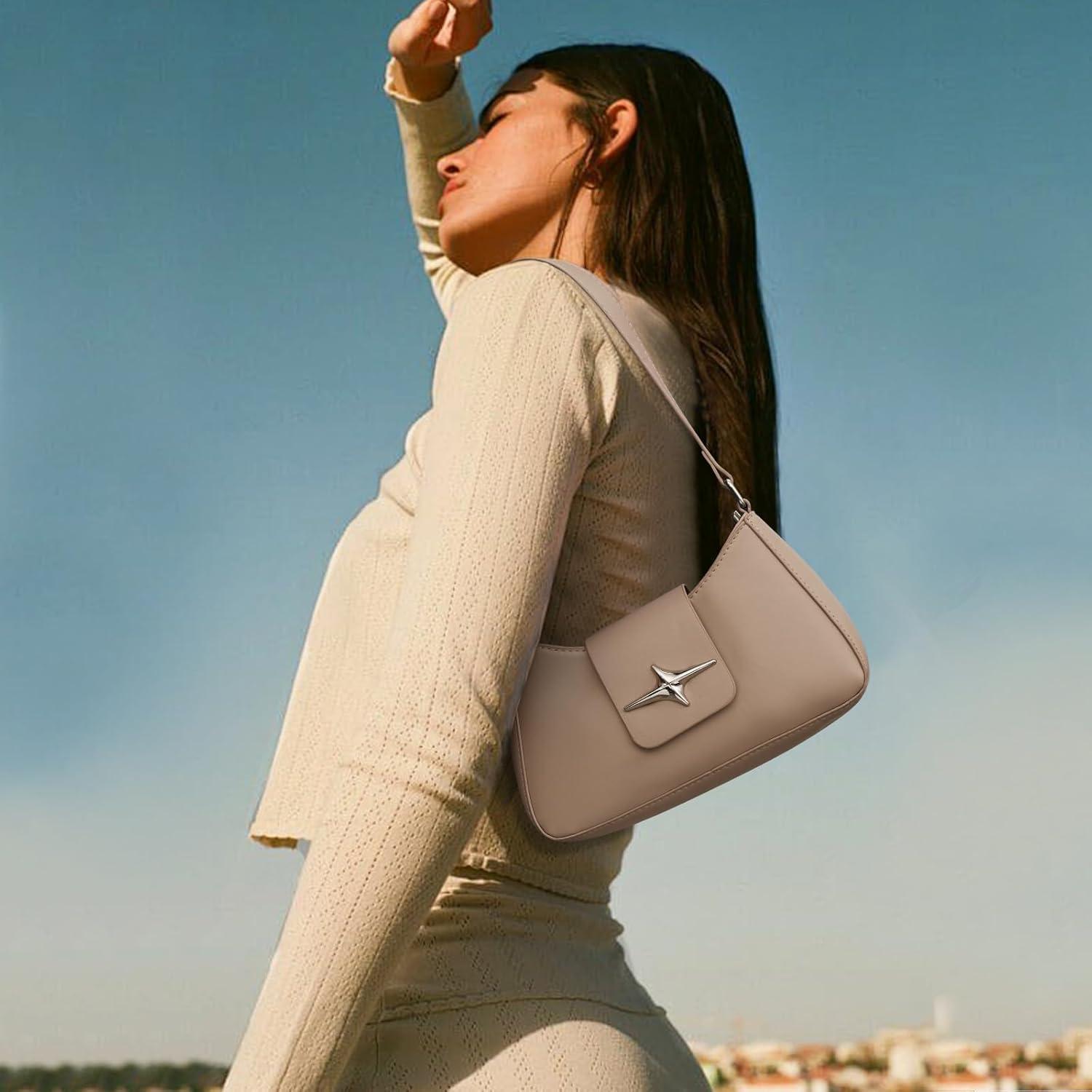 TIAASTAP Damen Handtasche Klein Umhängetasche Leder Vintage