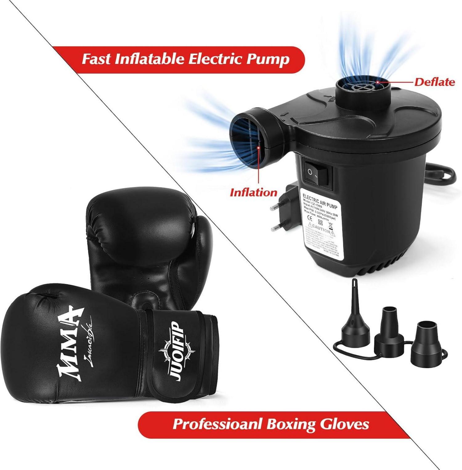 Boxsack Stehend 180cm- Punching Boxing Bag Boxhandschuhen Luftpumpe MMA