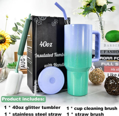 Isolierter Thermobecher mit Strohhalm, 1180ml Kapazität