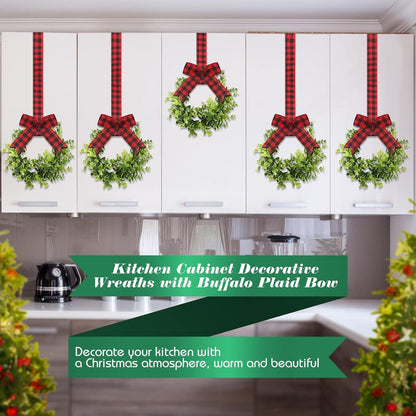 Weihnachtliche Künstliche Buchsbaumkränze für Küchenschrankdekoration