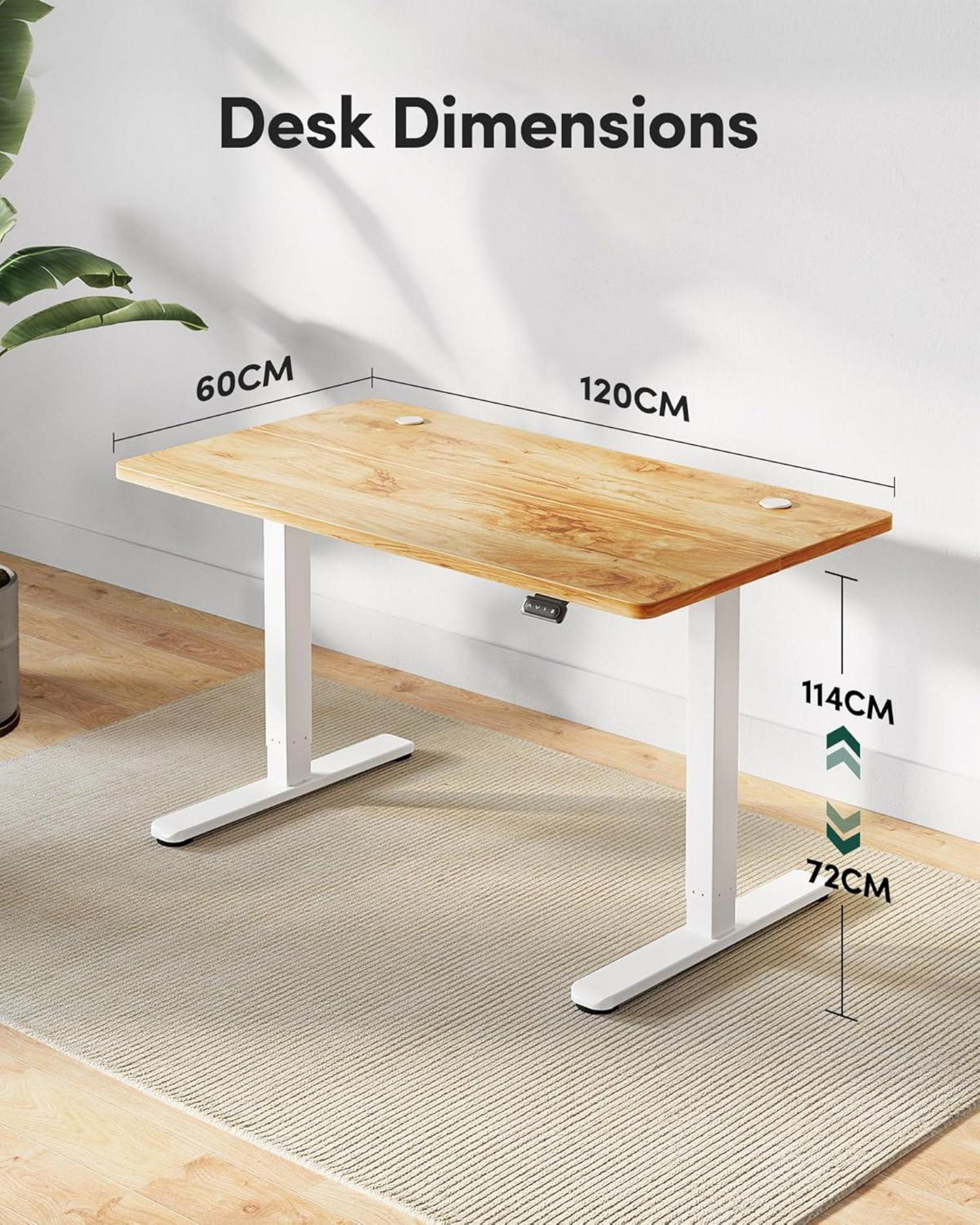 Höhenverstellbarer Schreibtisch Elektrisch 120x60 cm