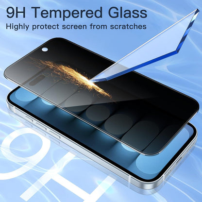 Sichtschutz + Anti-Spähen Glas Schutzfolie iPhone 15 Plus 6,7 Zoll 9H