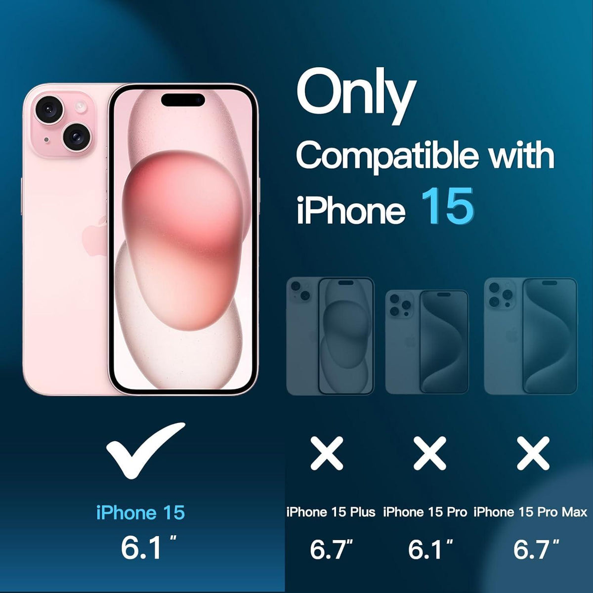 Schutzfolie für iPhone 15 Zoll Panzer Schutz Glas 3 Stück HD Klar