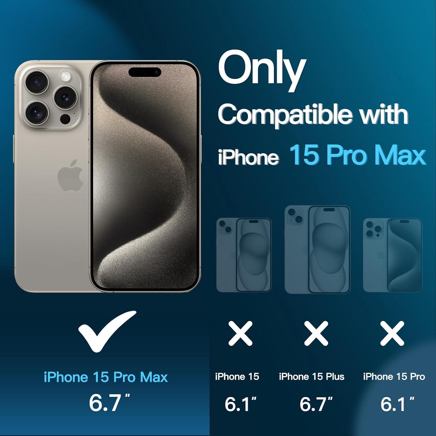 Schutzfolie für iPhone 15 Pro Max 6,7 Zoll 3 Stück
