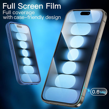 Full Screen Schutzfolie iPhone 15 Pro Max 6,7 Zoll Rand Panzer Glas Displayschutz 3 Stück